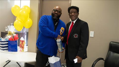 School Board Member Keith Williams and Principal Bobo 